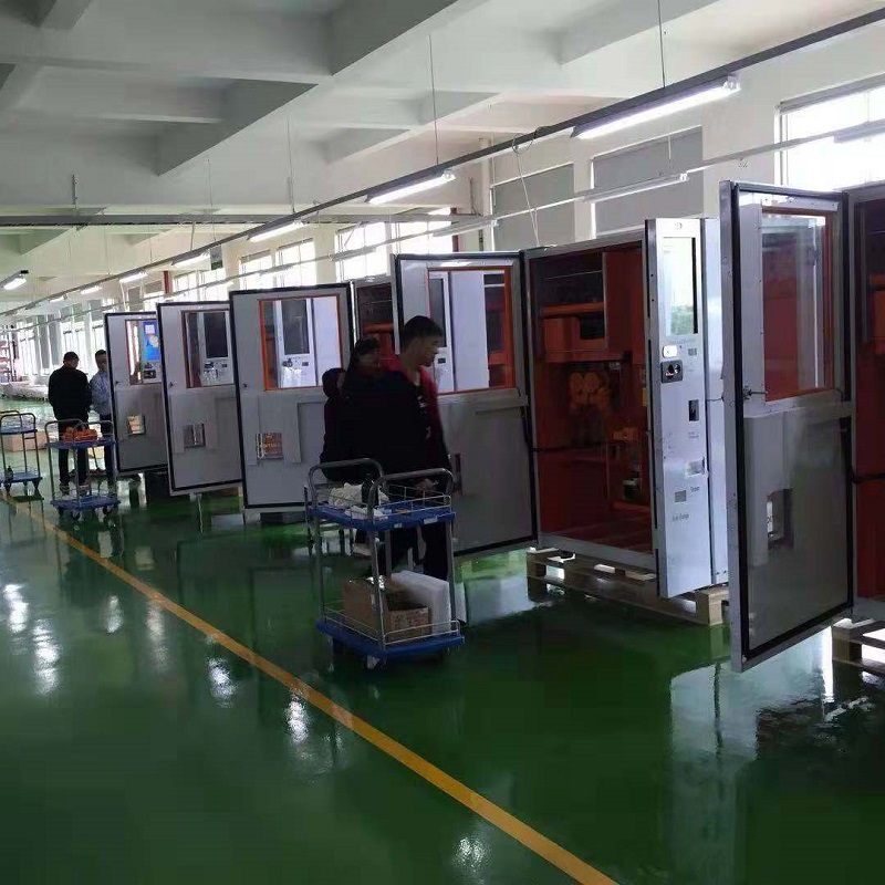 Nanjing Joint Smart workers assembling vending machines - factory in China