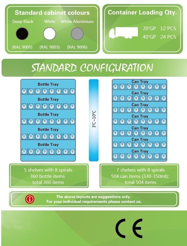 DR1-5400 vending machine configuration
