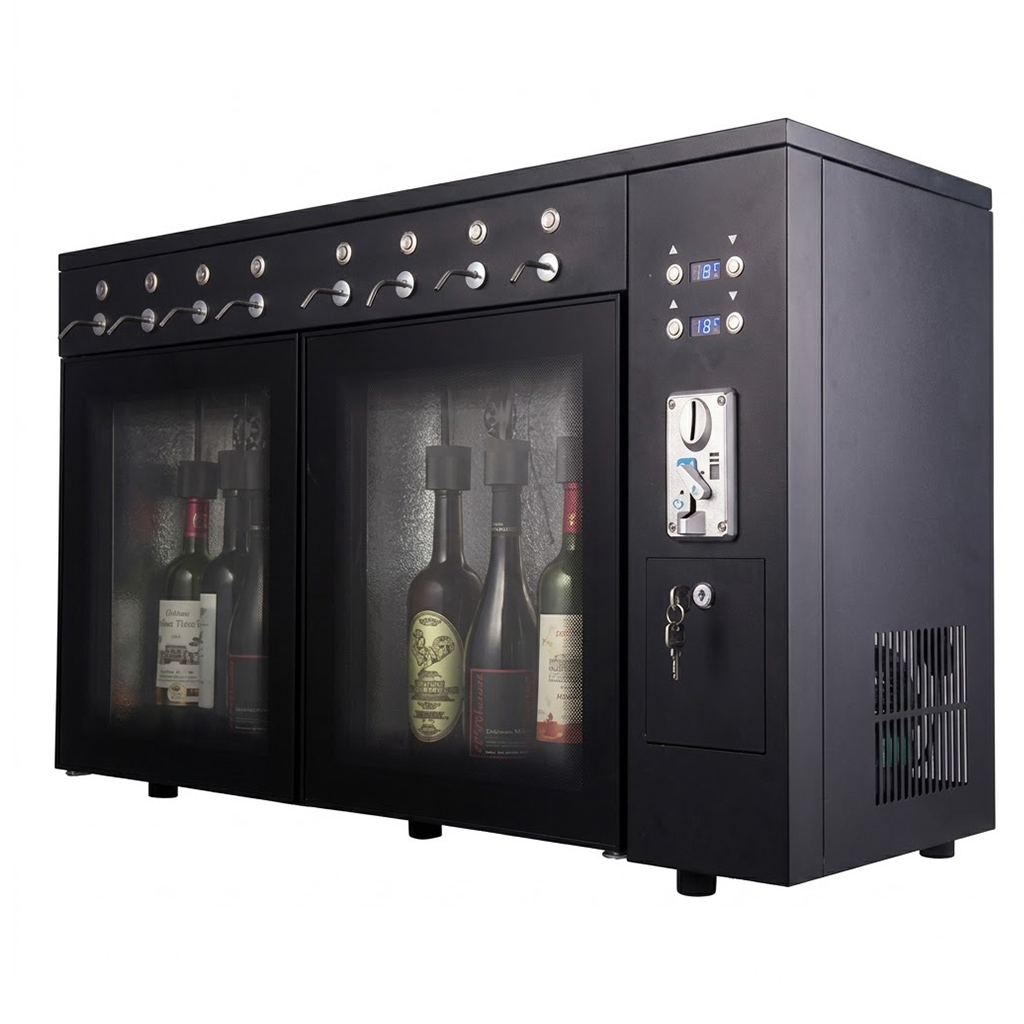 SC-8T coin vending wine dispenser, 8 bottle argon nitrogen wine preservation system