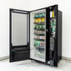 EC40 combo vending machine, open door view, internal snack beverage vending channels