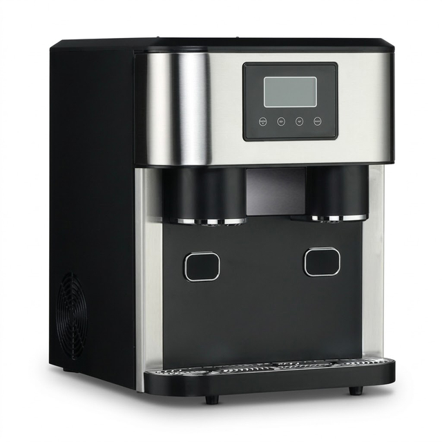 KIM15 ice maker and dispenser, 3 in 1 bullet ice, crushed ice and cold water dispenser