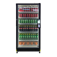 SJD-601C-R2IPS-NW gravity and visual recognition smart vending fridge for chilled drinks and fresh food