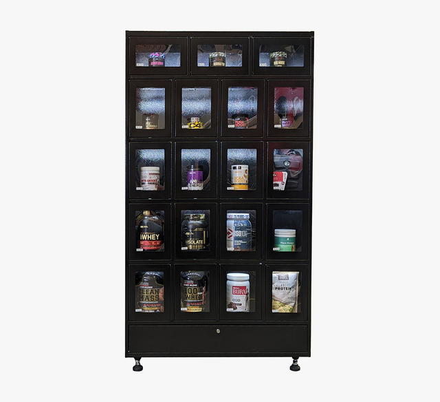 BV1900 19 lattice locker vending machine with LED lighting