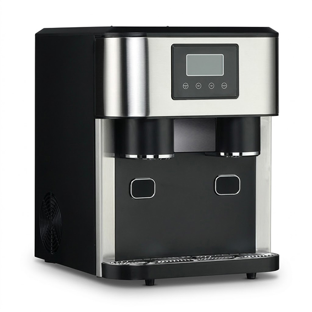 KIM15 ice maker and dispenser, 3 in 1 bullet ice, crushed ice and cold water dispenser