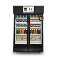 ZV-706W large smart weighing vending fridge, 706L double door cabinet