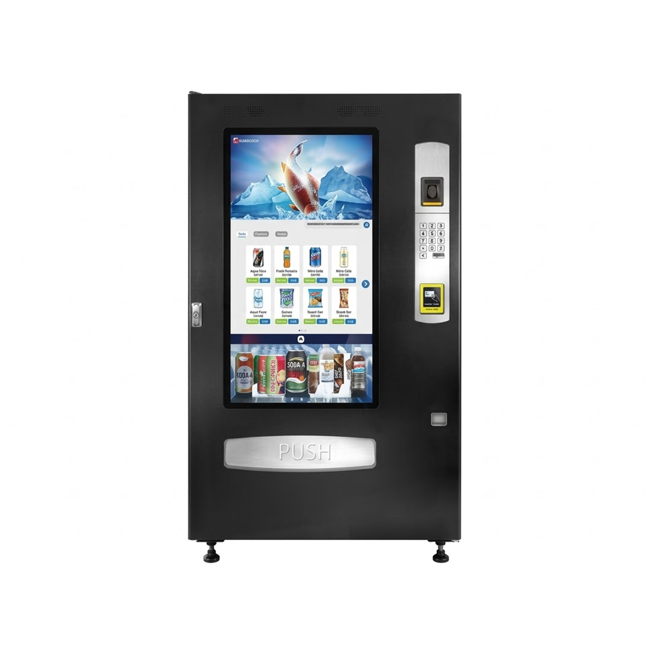 VCM6-5000C combo vending machine, high capacity vending machine with 49 inch touch screen