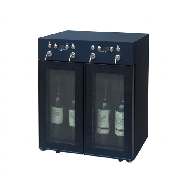 SC-4S wine dispenser, 4 bottle argon nitrogen wine preservation system double-door