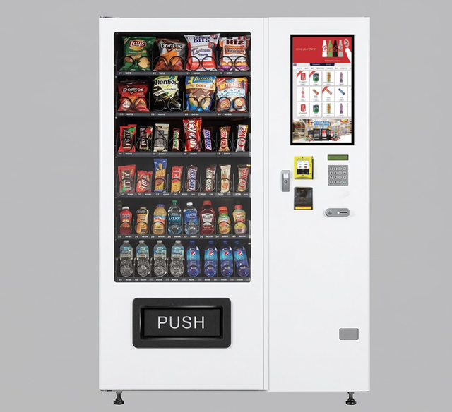 DV-4000C22 22 inch touch screen vending machine, mid capacity snack drink combo machine