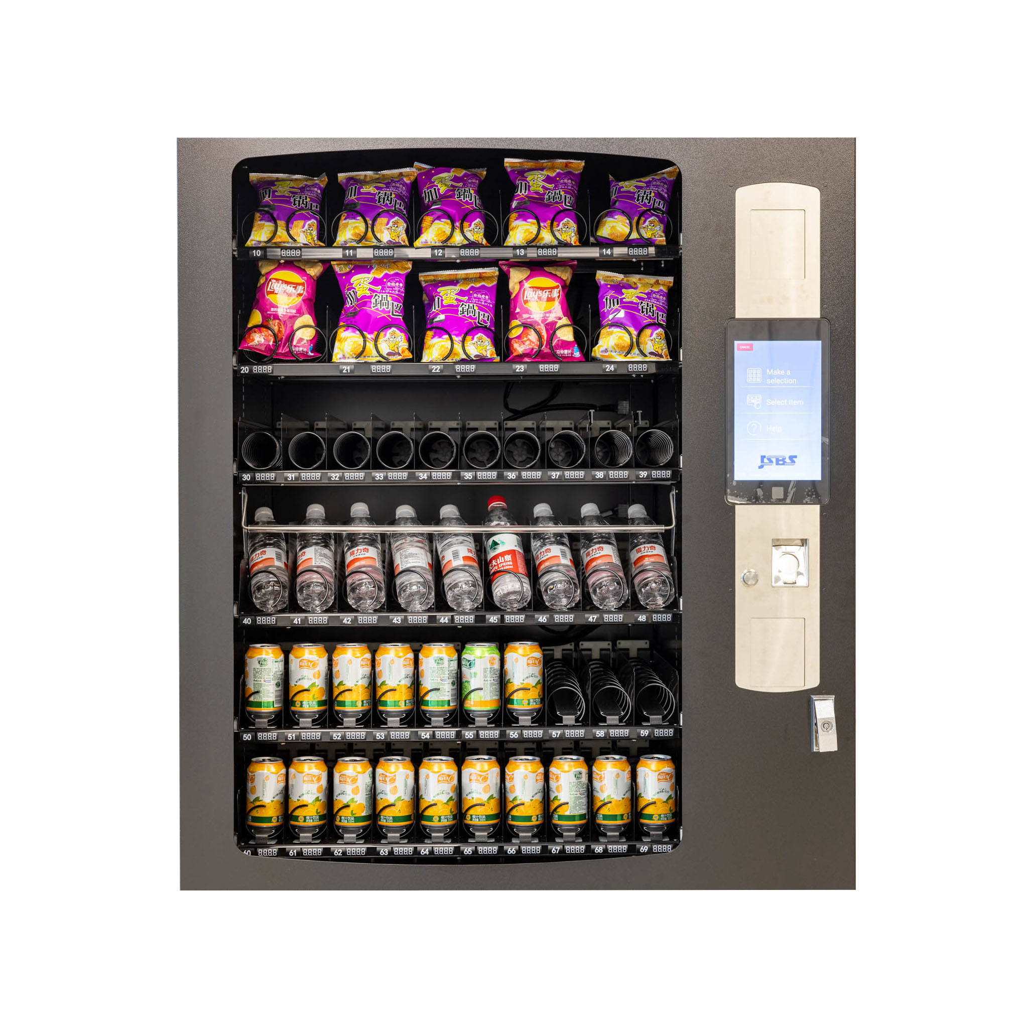 VCM-5000C10 combo vending machine, high capacity snack and drink vending machine