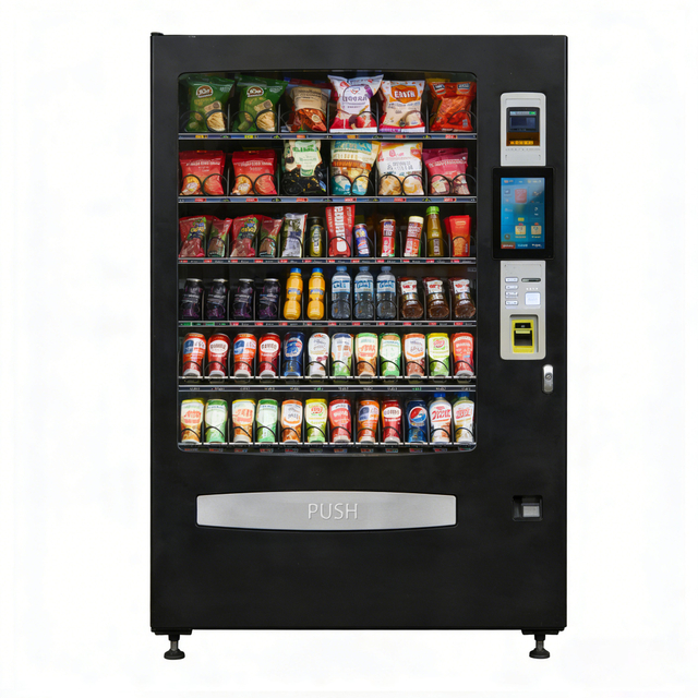VCM-6000C10 combo vending machine, premium high capacity snack and drink vending machine