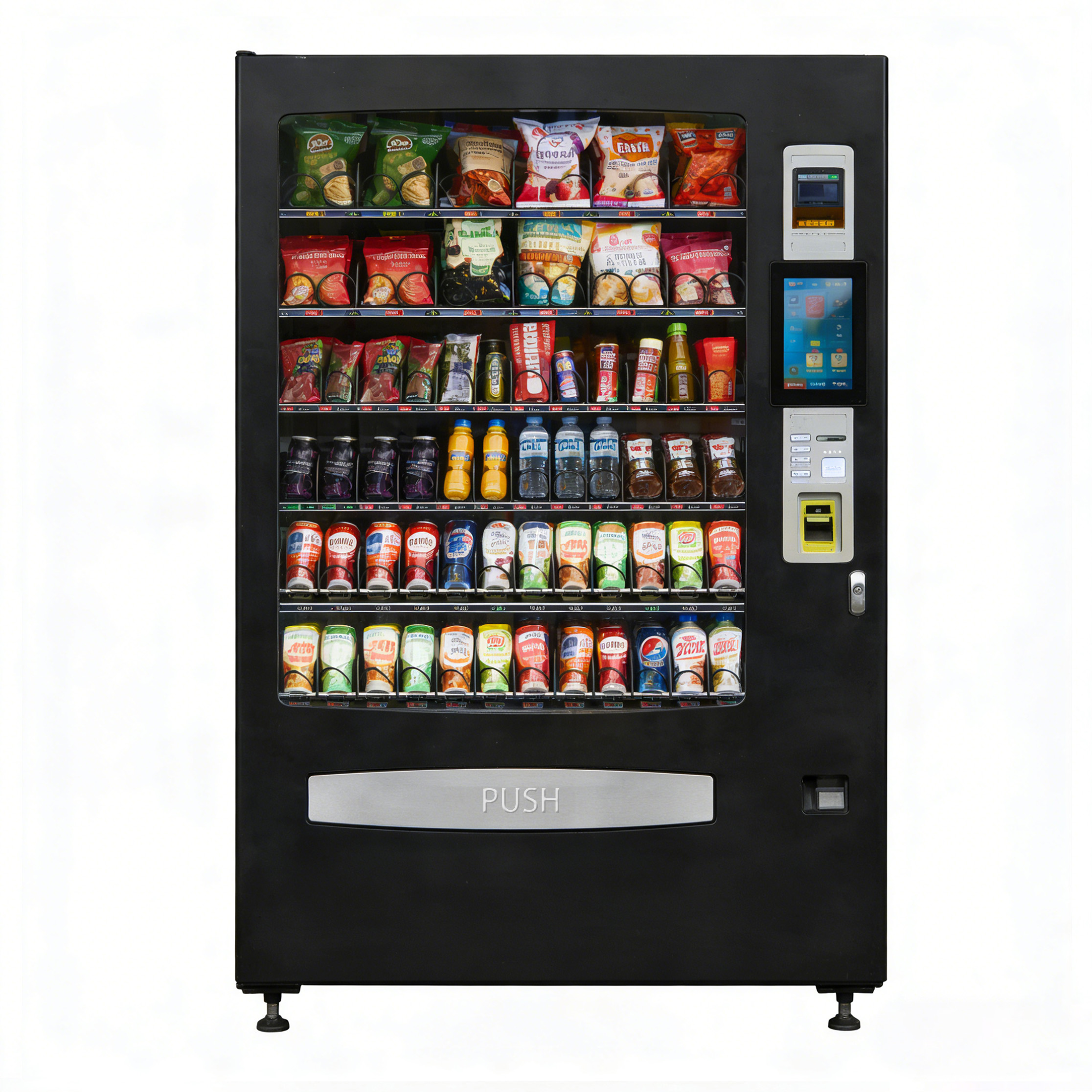 VCM-6000C10 combo vending machine, premium high capacity snack and drink vending machine