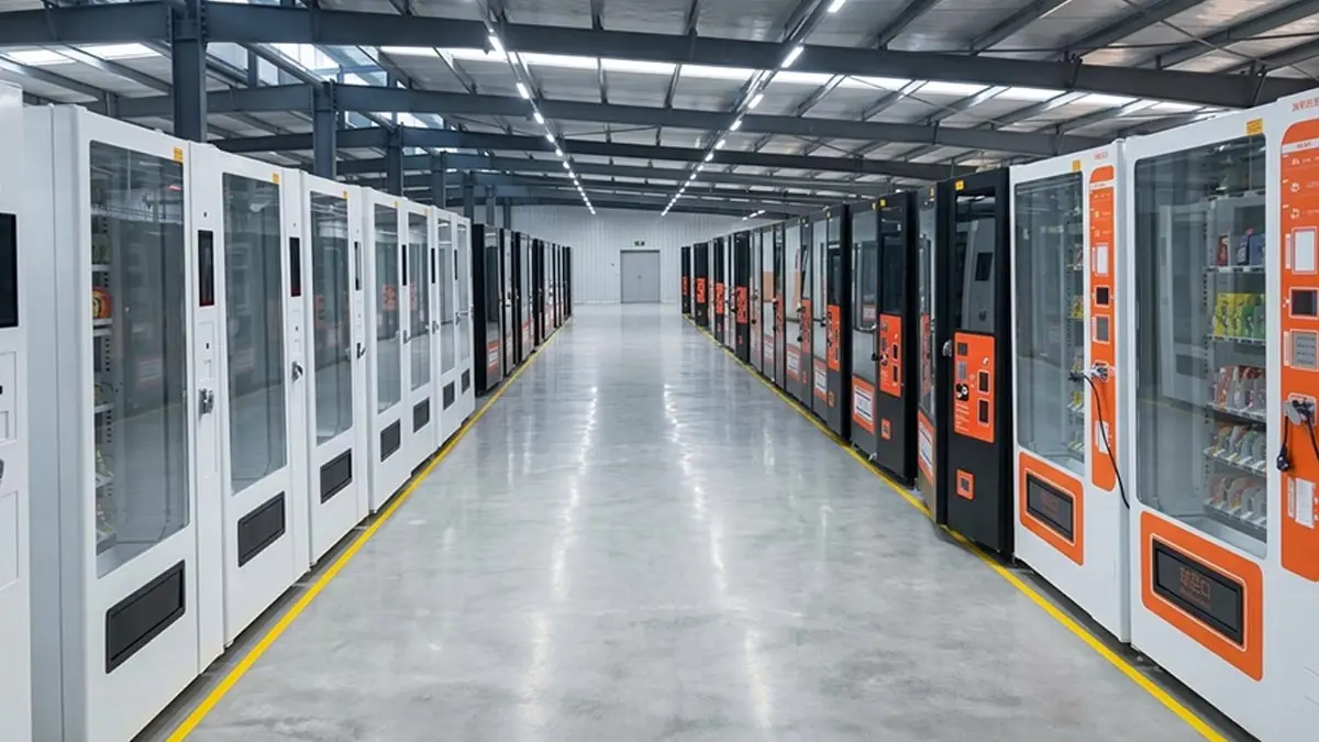 Nanjing Joint Smart Vending Machine Production Workshop with Neatly Arranged Machines