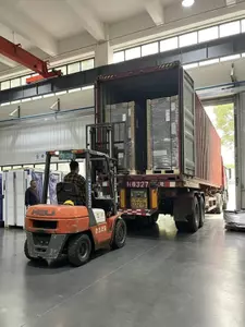 Forklift Loading Vending Machines into Container