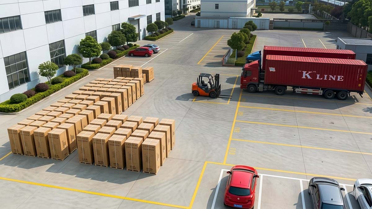 Nanjing Joint Smart Vending Machine Warehouse Shipment with Container and Forklift